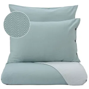Agrela Pillowcase [Green grey/Off-white]