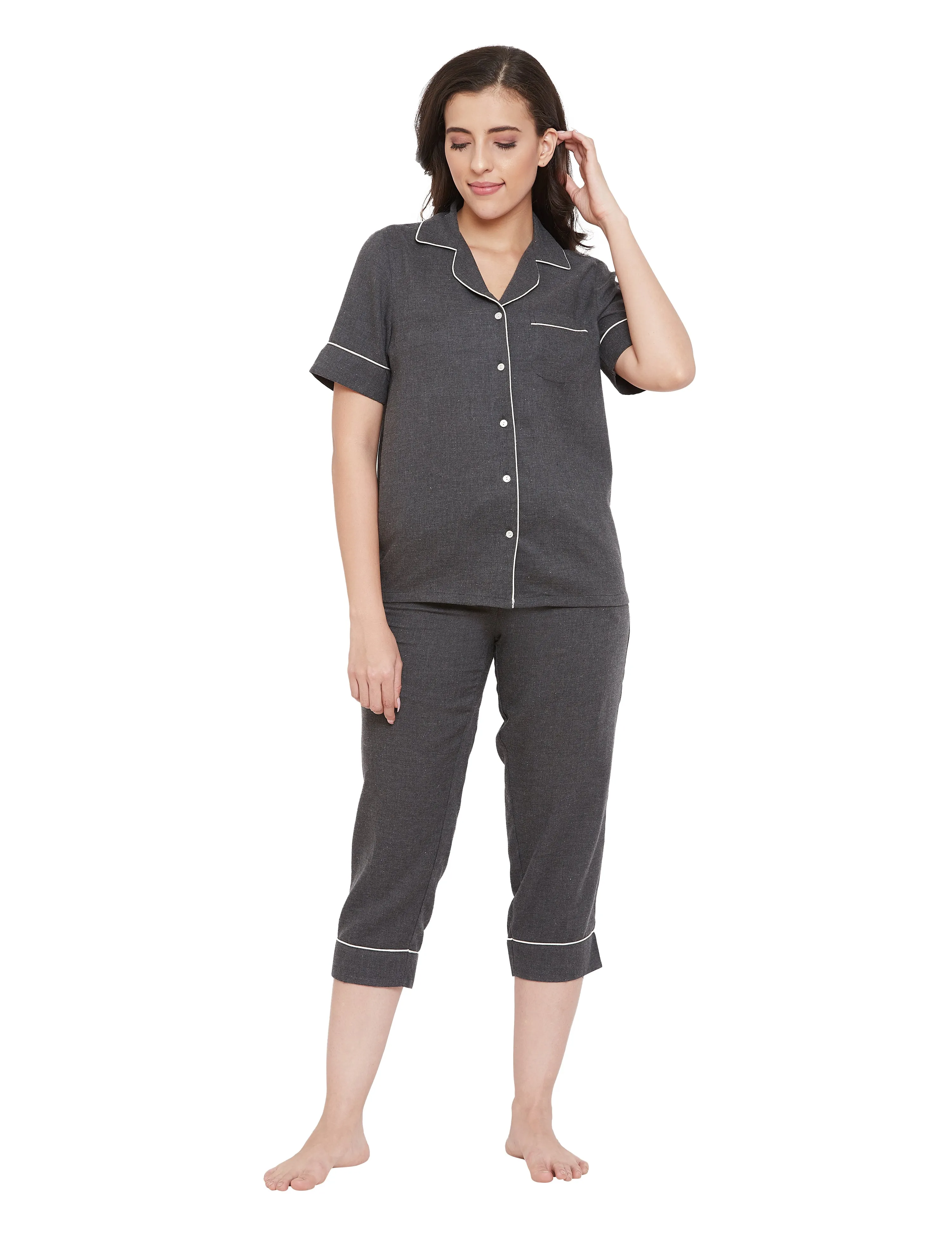 Ashley Cotton Melange Sleep Capri Set