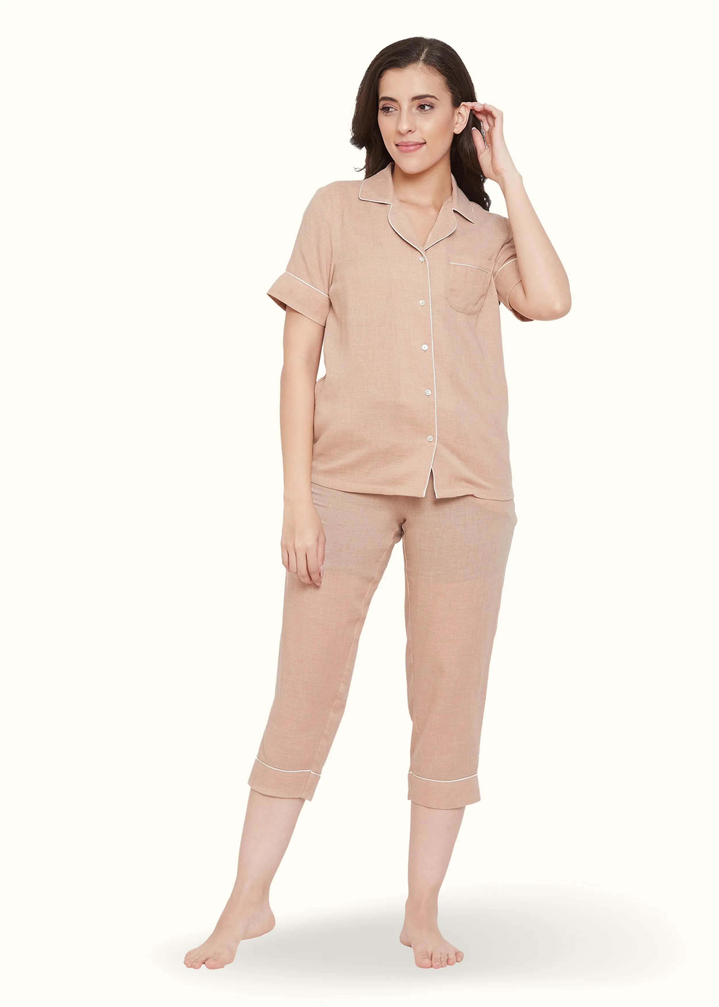 Ashley Cotton Melange Sleep Capri Set