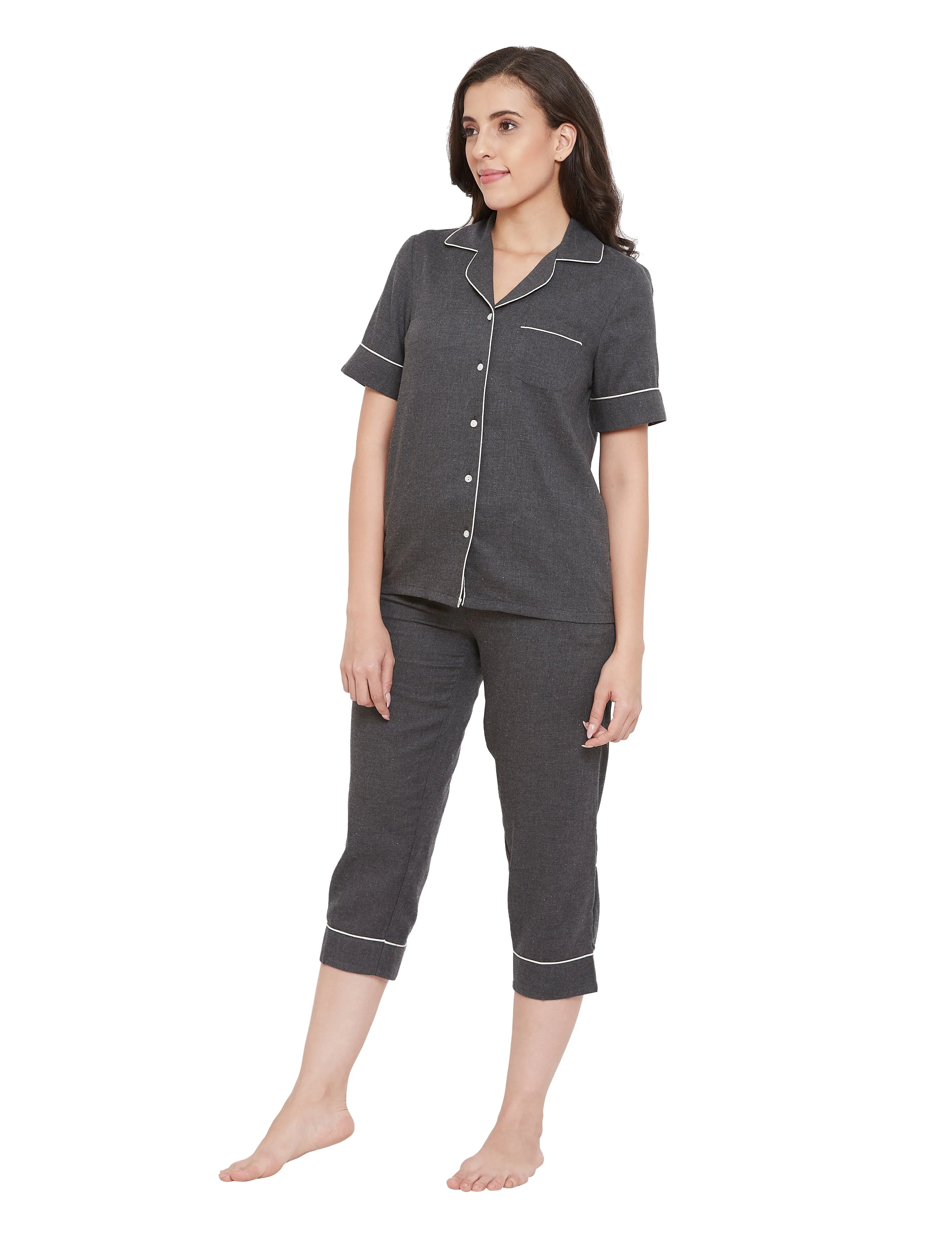 Ashley Cotton Melange Sleep Capri Set