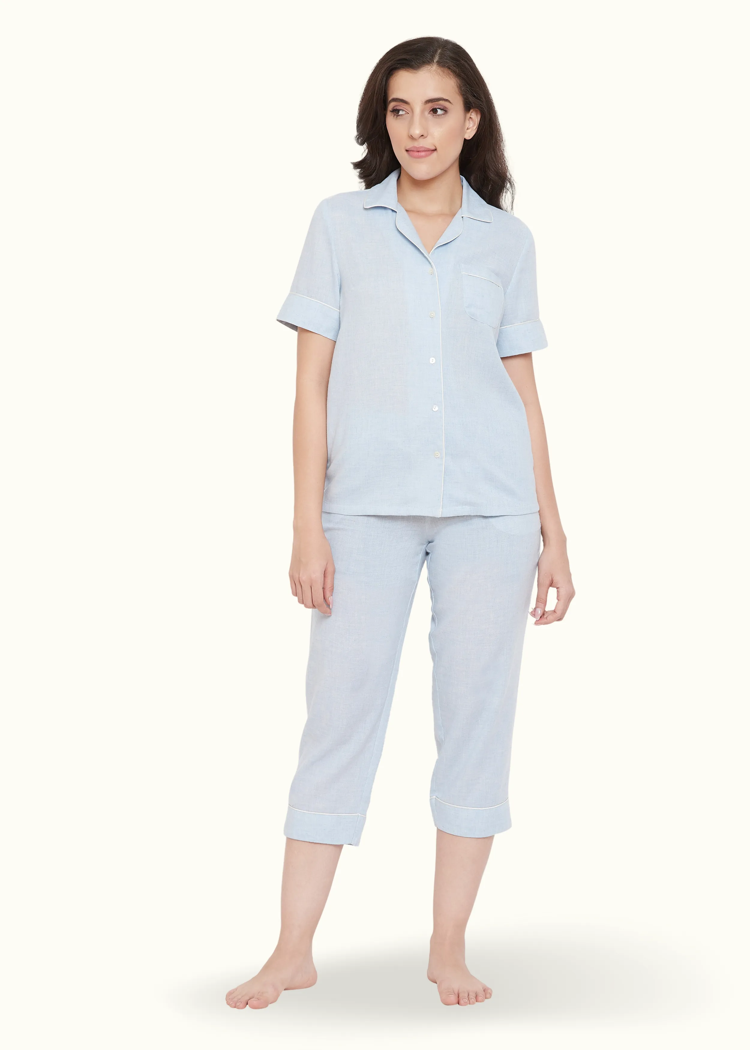 Ashley Cotton Melange Sleep Capri Set