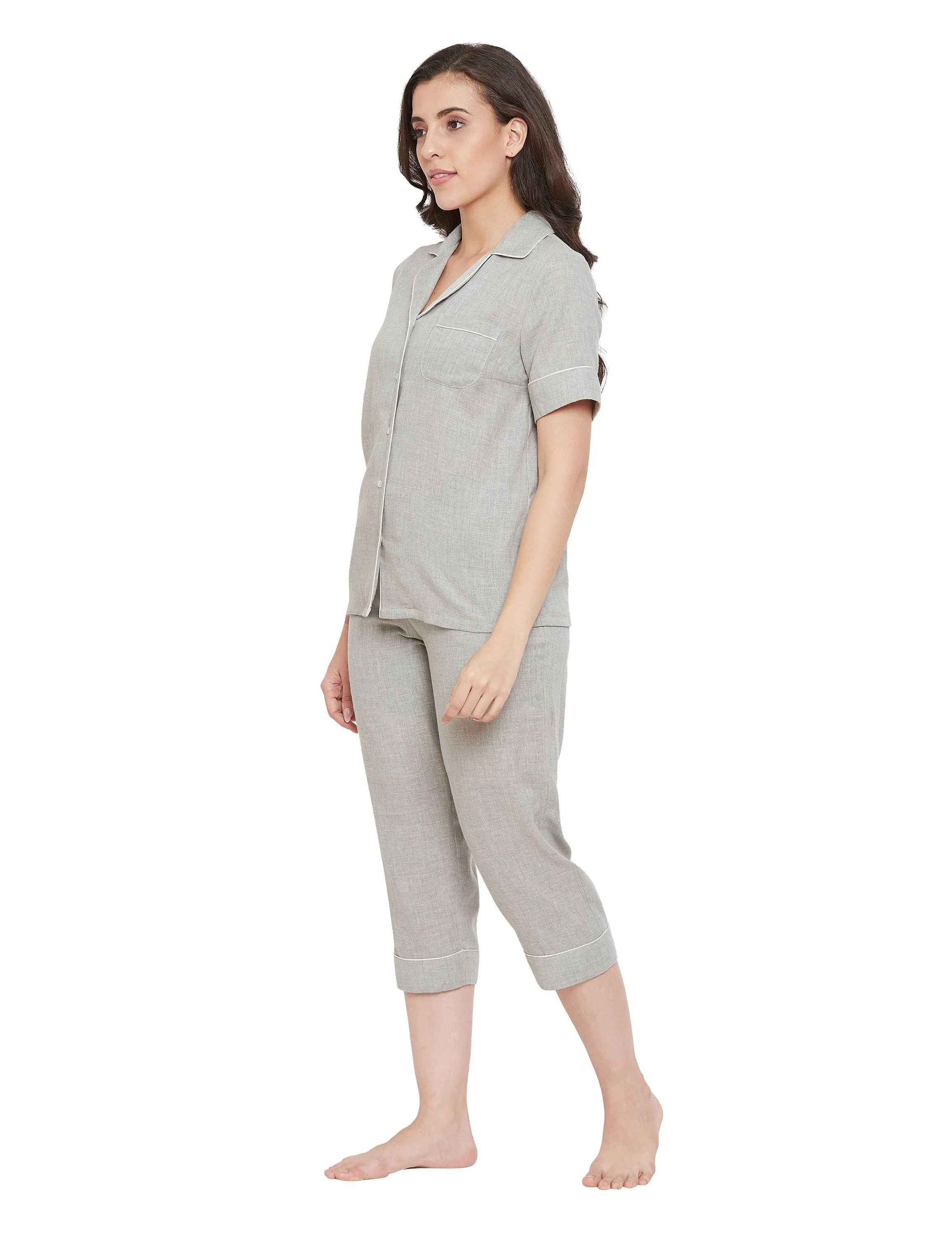 Ashley Cotton Melange Sleep Capri Set