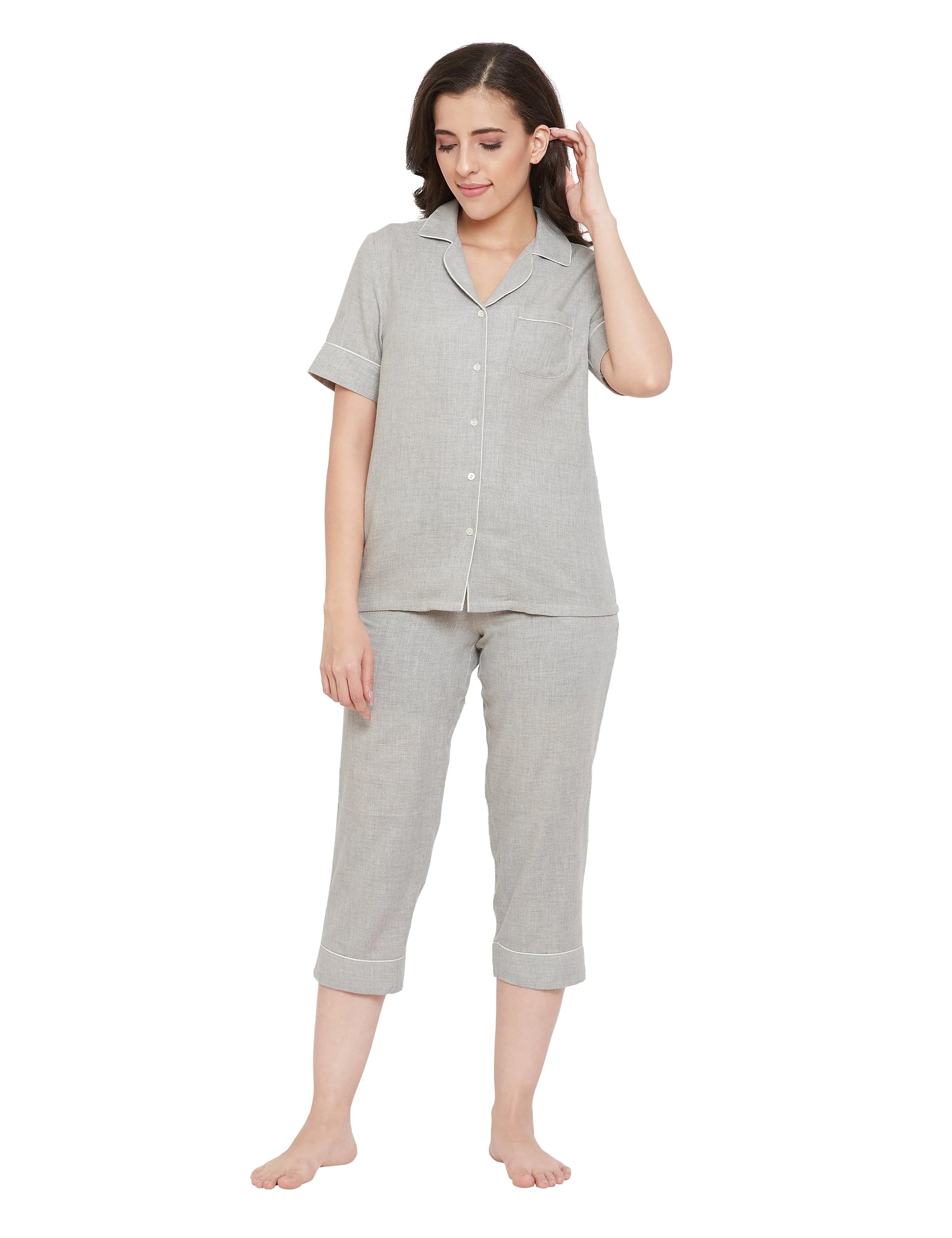 Ashley Cotton Melange Sleep Capri Set