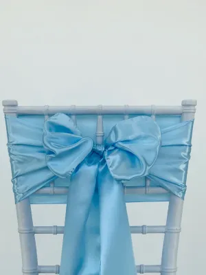 Baby Blue Satin Sashes