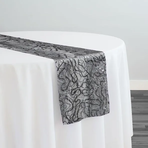 Bedazzle Table Runner in Charcoal