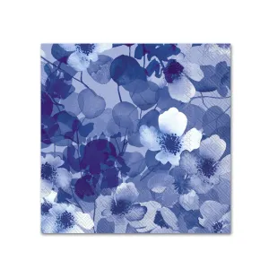 Blue Blossoms Paper Beverage Napkins
