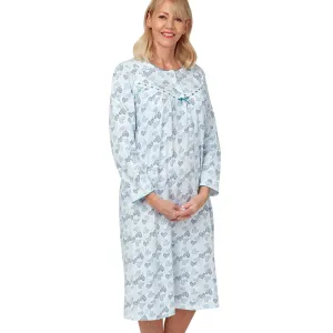 Blue Heart Long Sleeve Nightdress