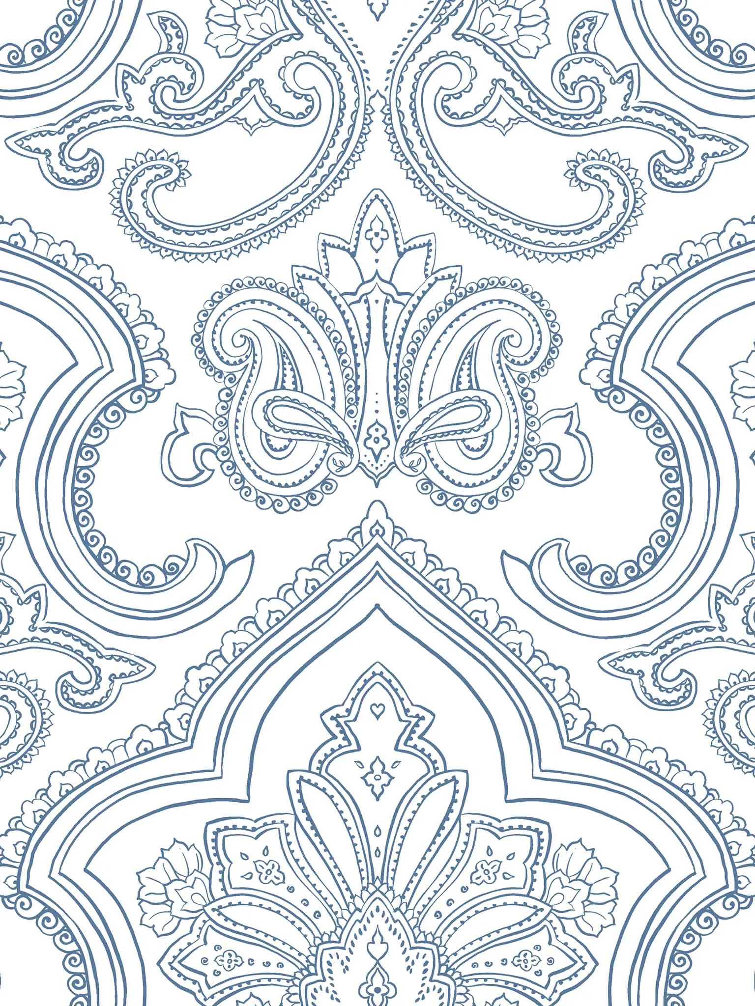 Blue Paisley Classic Robe