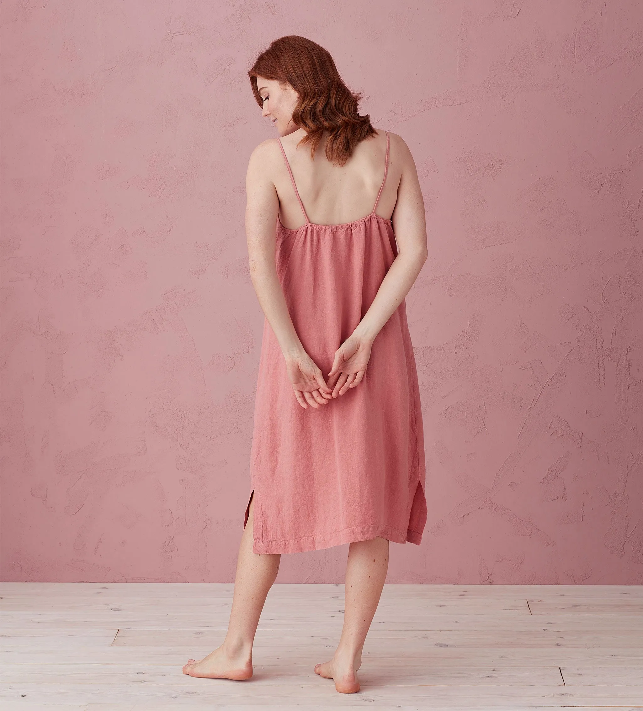 Canyon Pink 100% Linen Nightwear