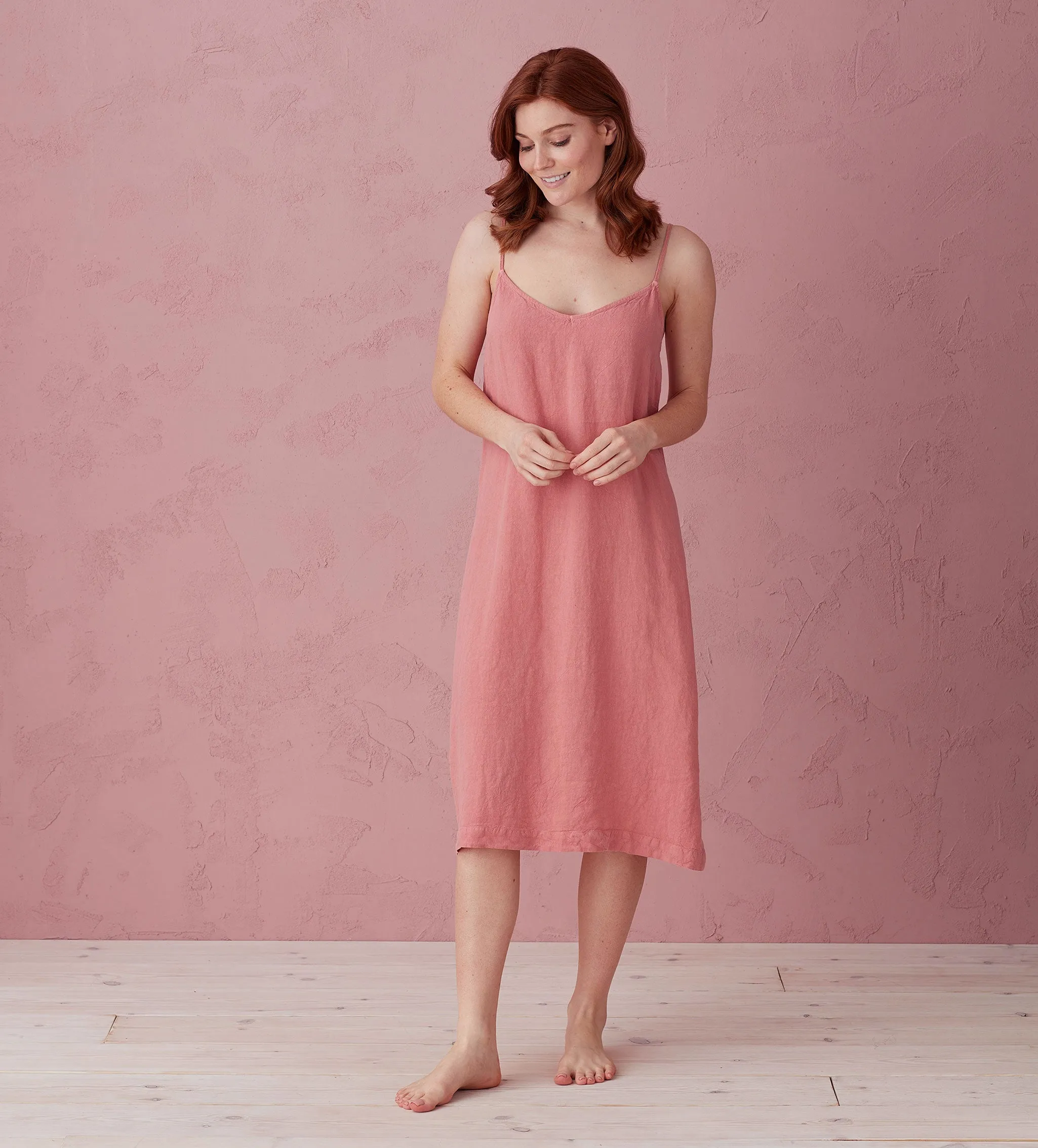 Canyon Pink 100% Linen Nightwear