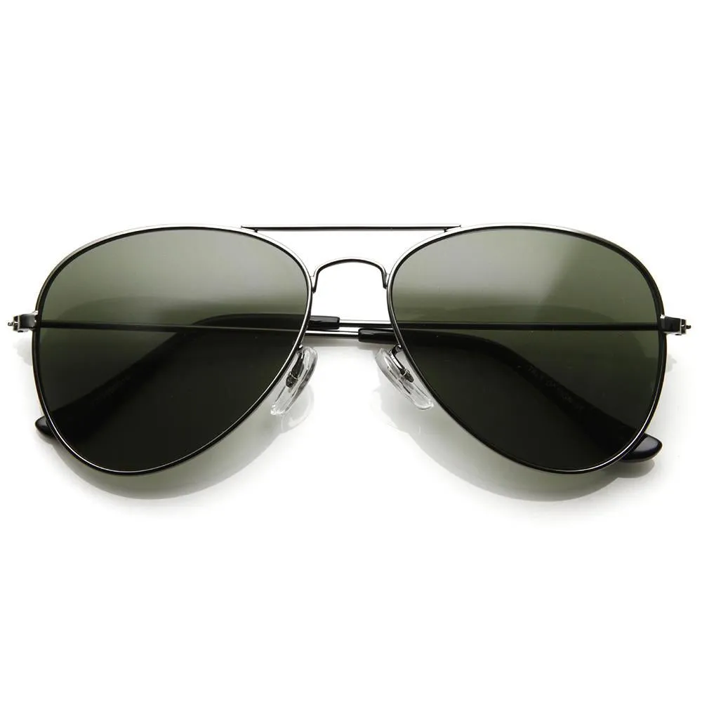 Celebrity Classic Metal Military Aviator Sunglasses 1041 from zeroUV