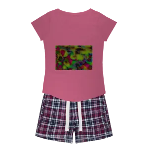 Cloud Concept Painting Women's Sleepy Tee and Flannel Short