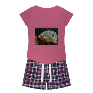 Colorful Fish Women's Sleepy Tee and Flannel Short