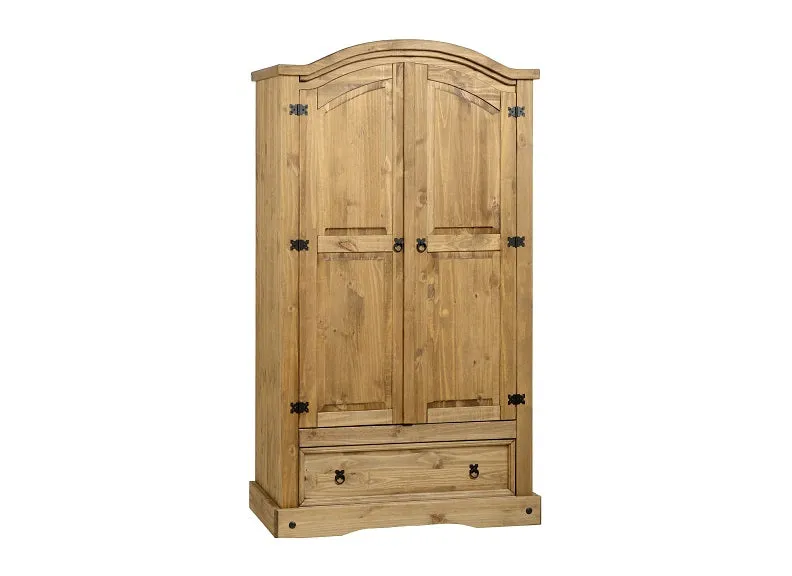 Corona Pine Two Door One Drawer Wardrobe