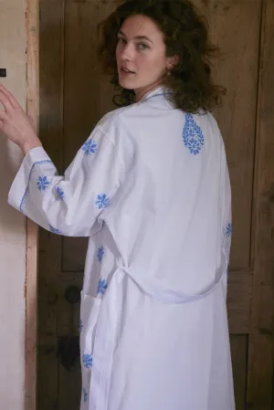Cotton Dressing Gown | Chikan Embroidery
