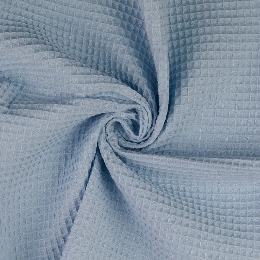 Cotton Waffle - Dusky Blue