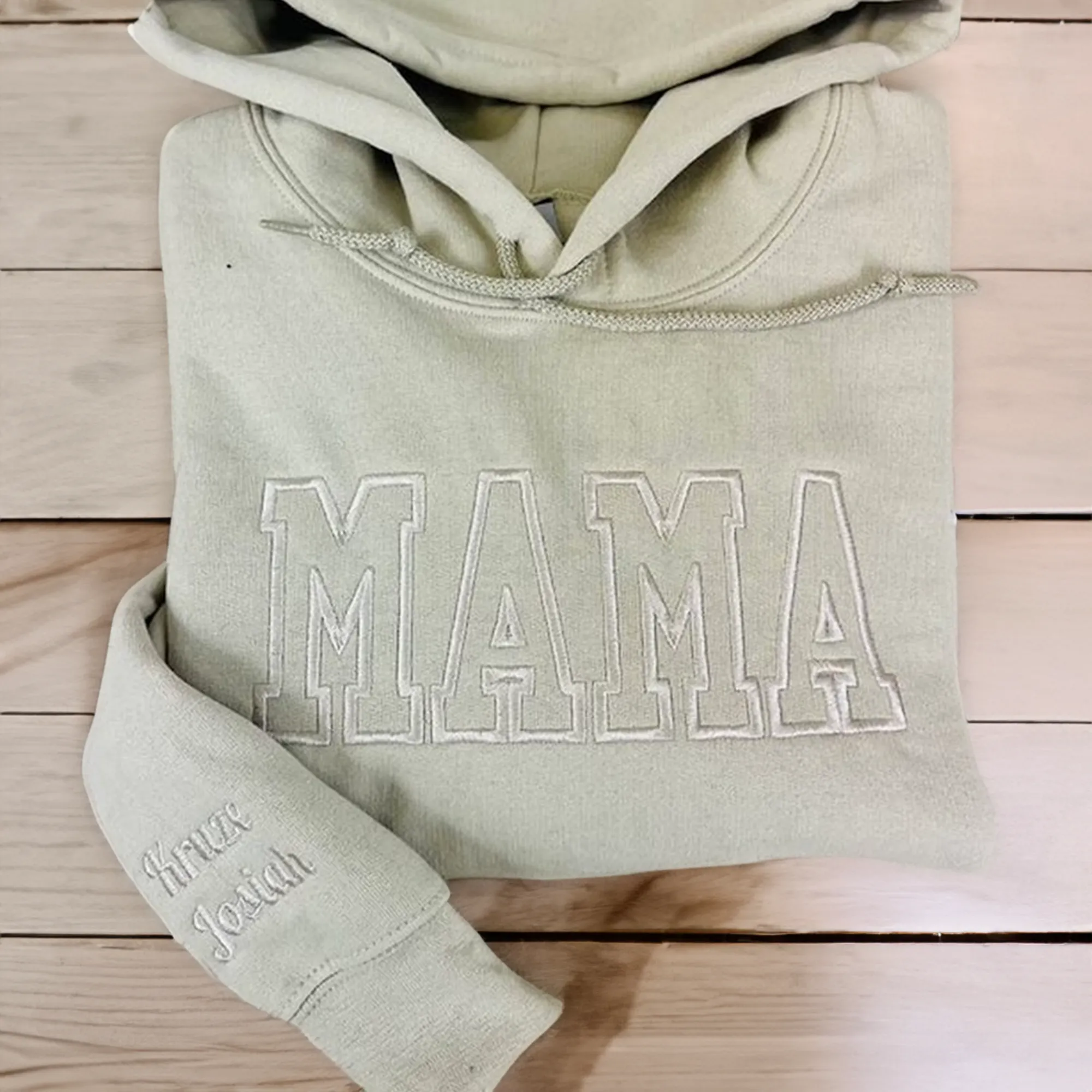 Custom Neutral Mama Embroidered Sweatshirt, Varsity Letter Sweatshirt