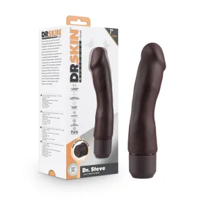 Blush Dr. Skin 7.75-Inch Realistic Vibrating Silicone Dildo - Brown