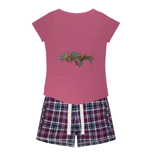 Dragon Gun Women's Sleepy Tee and Flannel Short