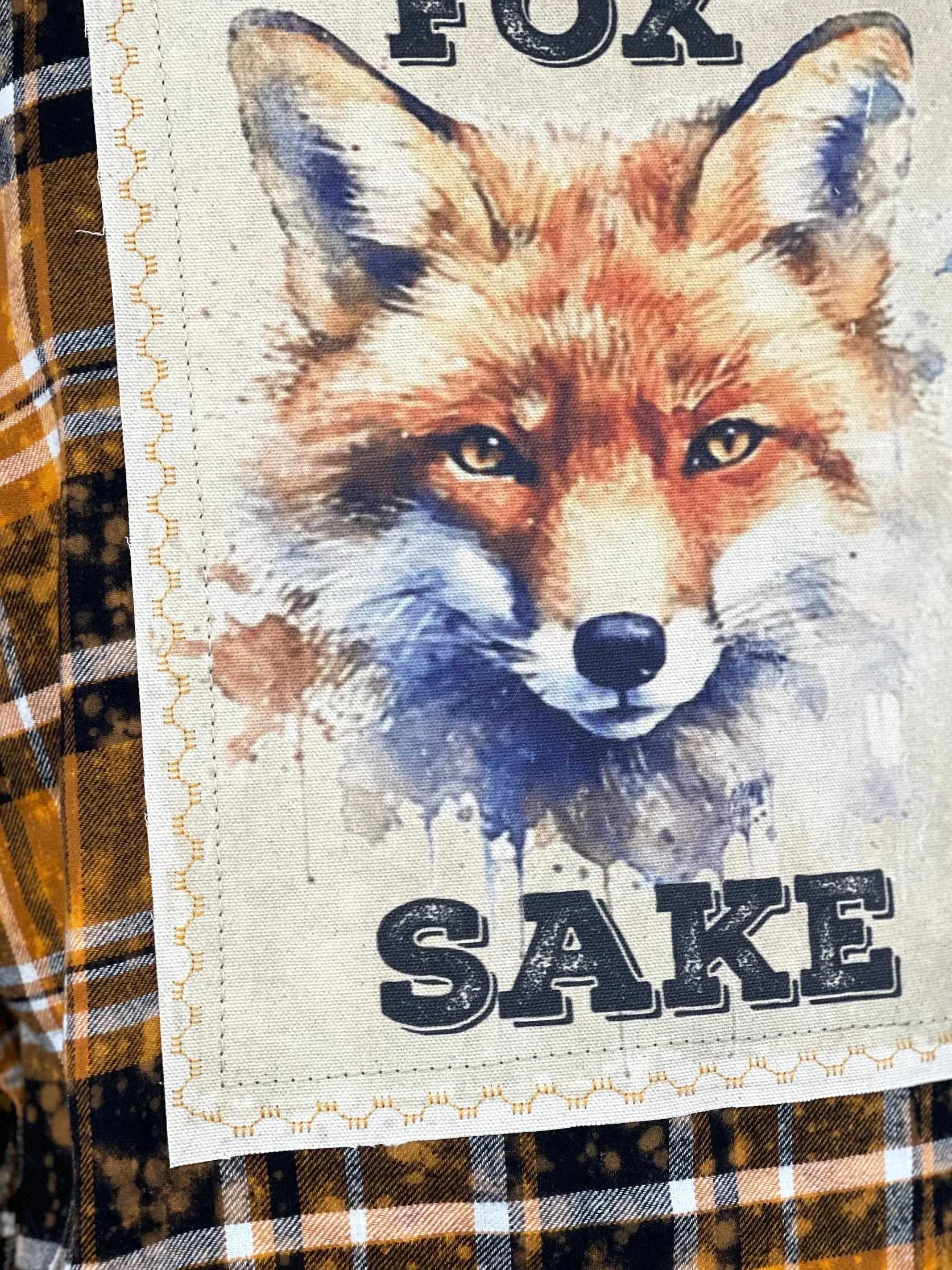 For Fox Sake Art Flannel- Distressed SPARK Plaid