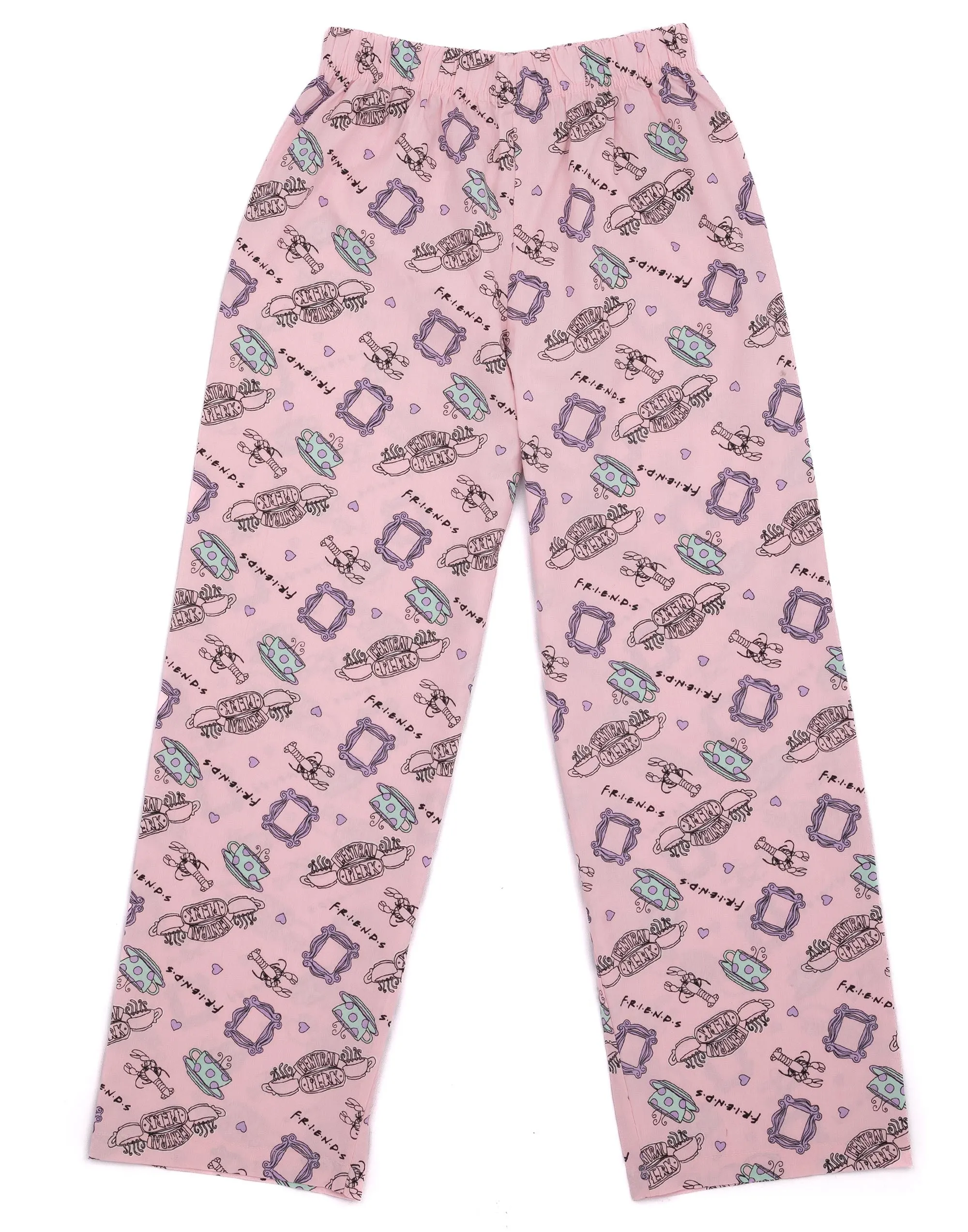 Friends Girls Pink Short Sleeve Pyjama Set