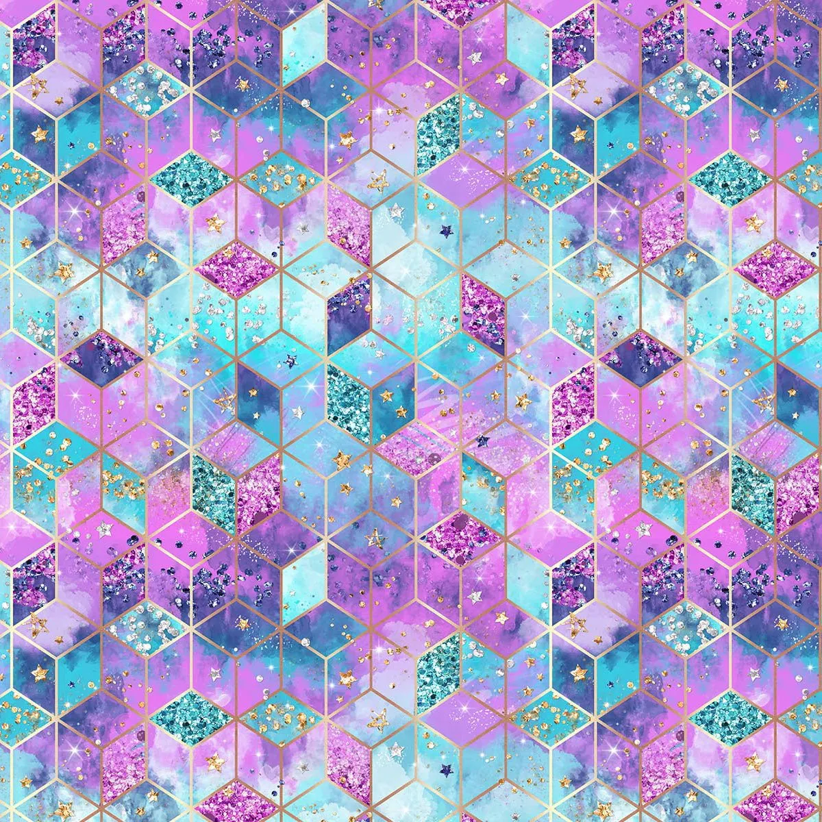 Geo Glam - Digital Cotton Print