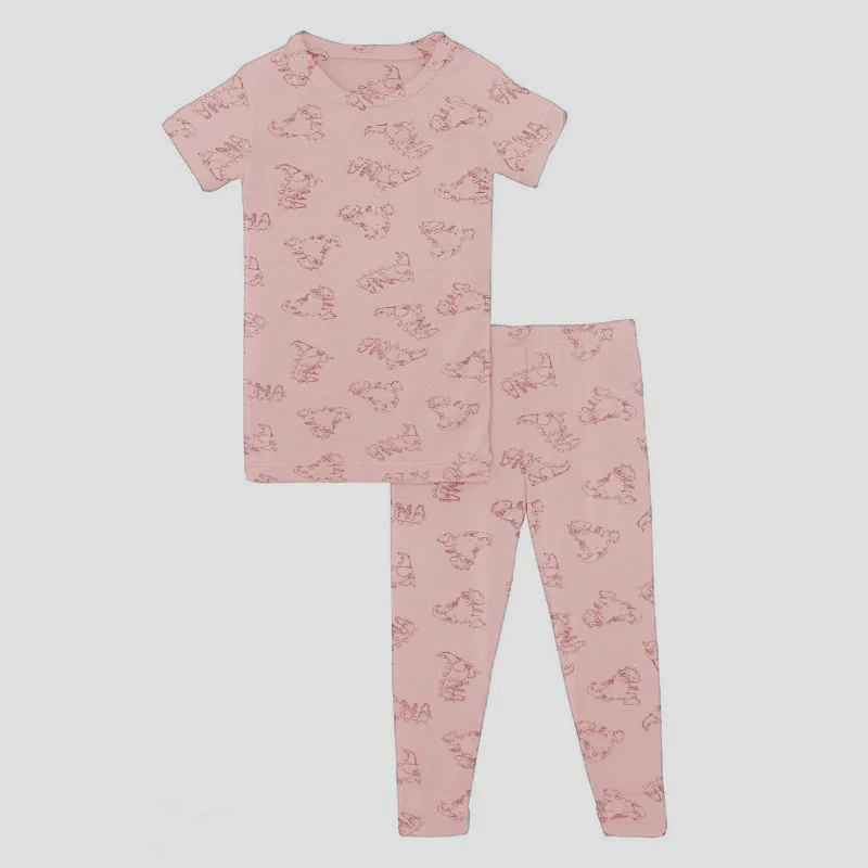 Girls T-shirt and Trouser (Powder Pink)