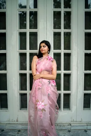 Glass Organza - Hand Painted: Guyanese Lily