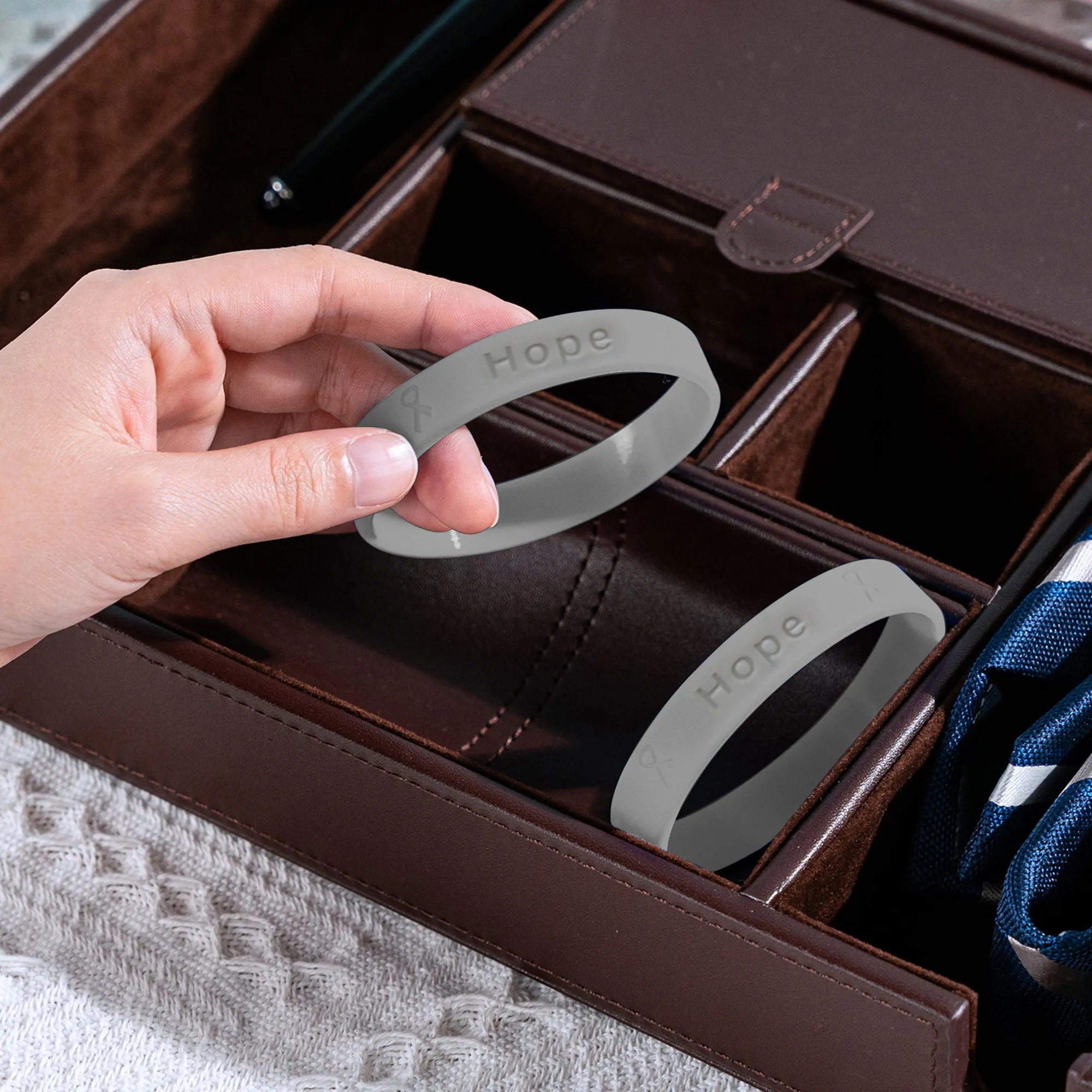 Gray Silicone Bracelets
