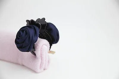 handmade satin mini rose jaw claw clip