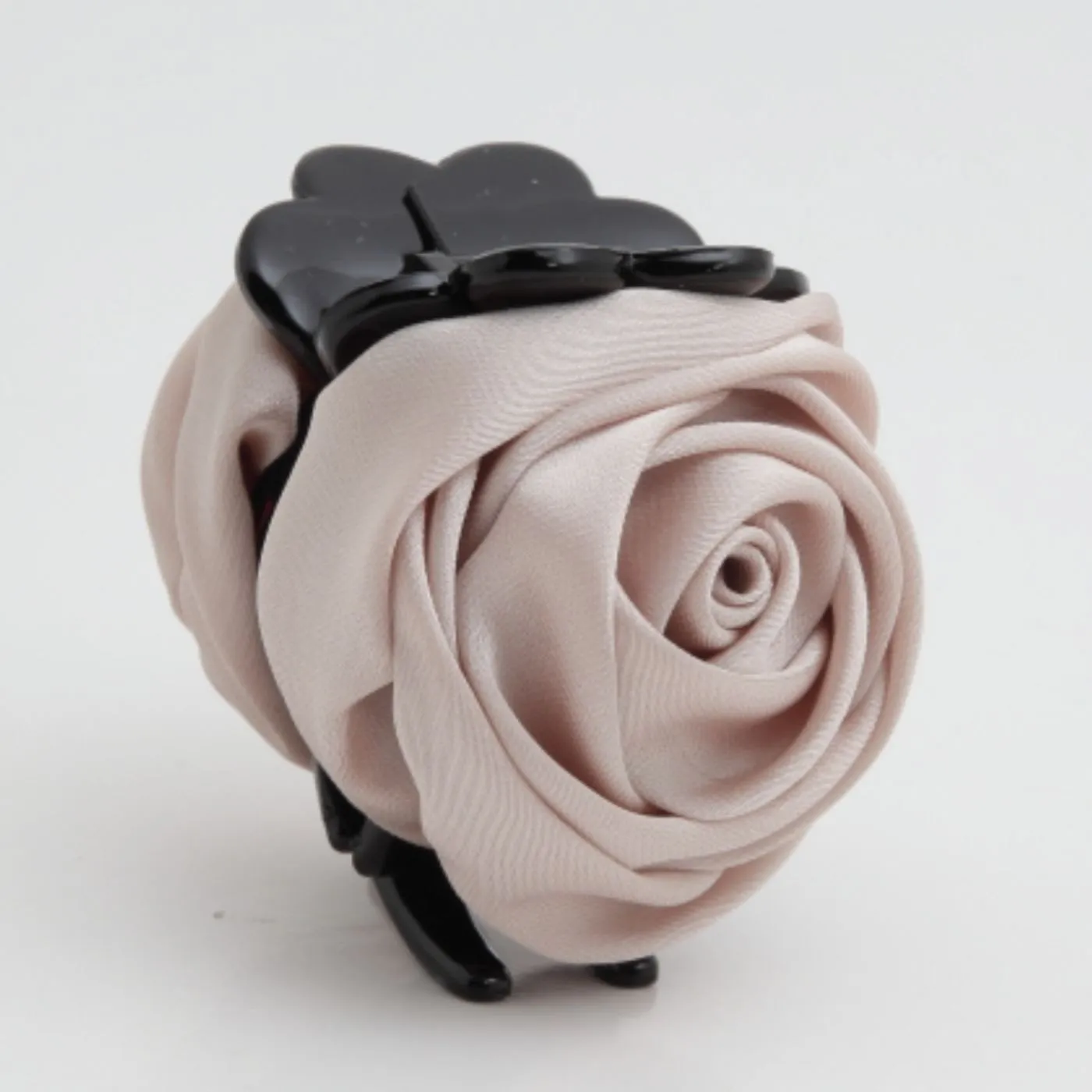 handmade satin mini rose jaw claw clip