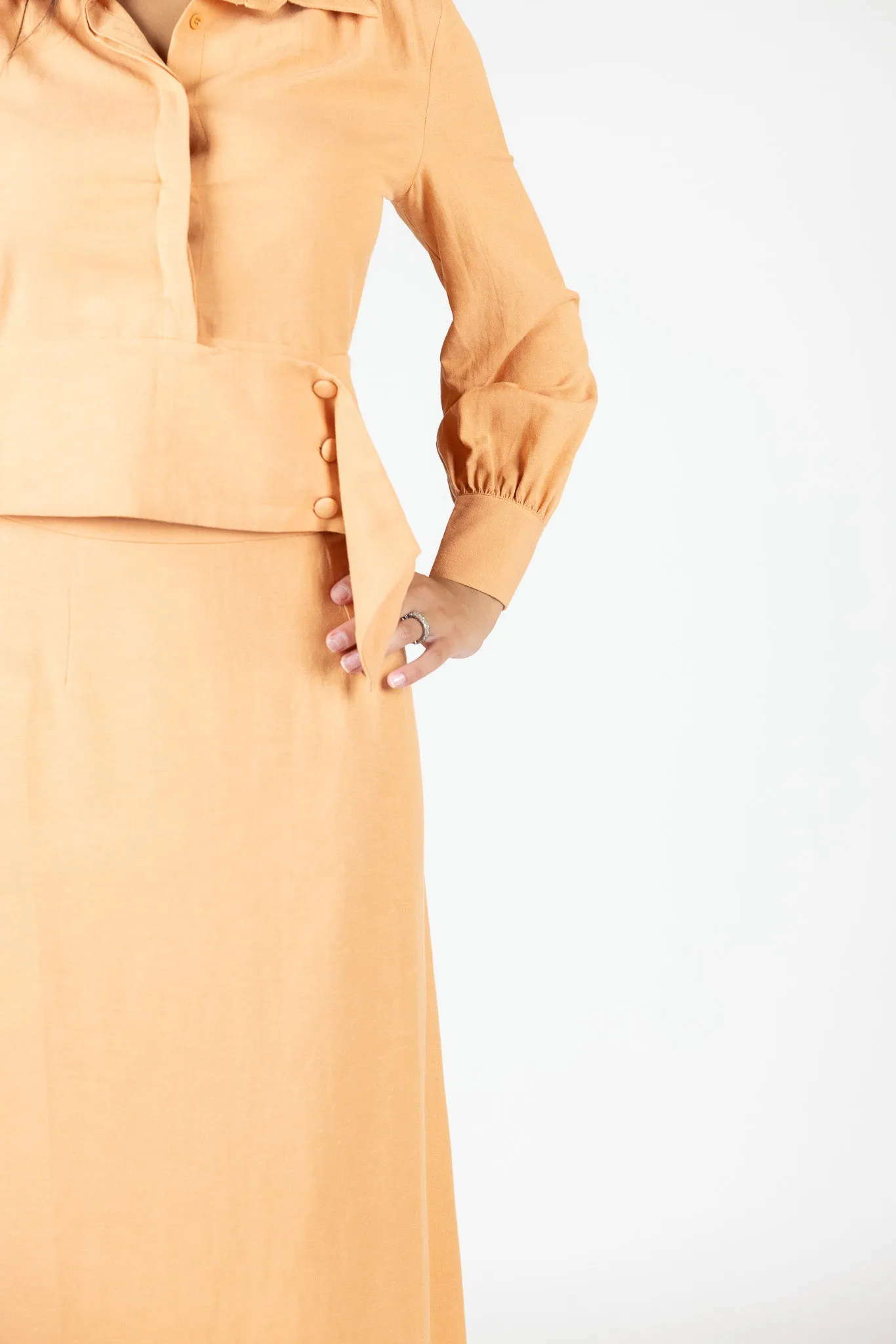 Jarita Detailed Linen Blouse