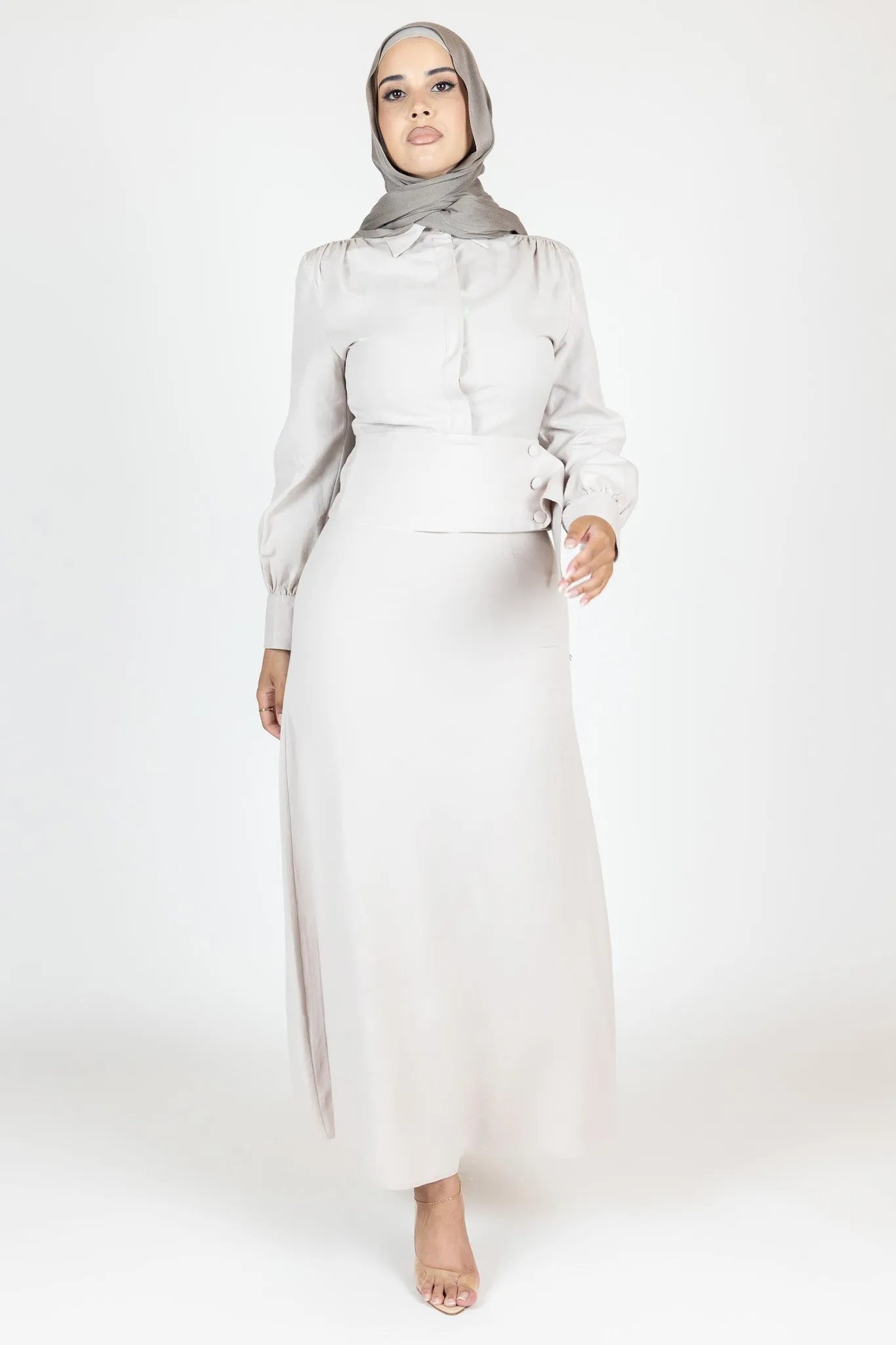 Jarita Detailed Linen Blouse