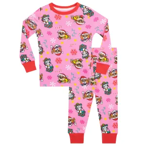 Kids PAW Patrol Christmas Snuggle Fit Pyjamas - Skye, Marshall, Rubble