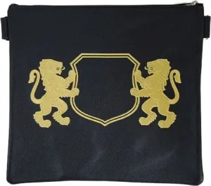 Leather Tallis &amp; Tefillin Bag with Lion Design 150B-NV