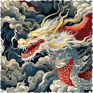Lunar Dragon (50 Piece MINI Wooden Jigsaw Puzzle)