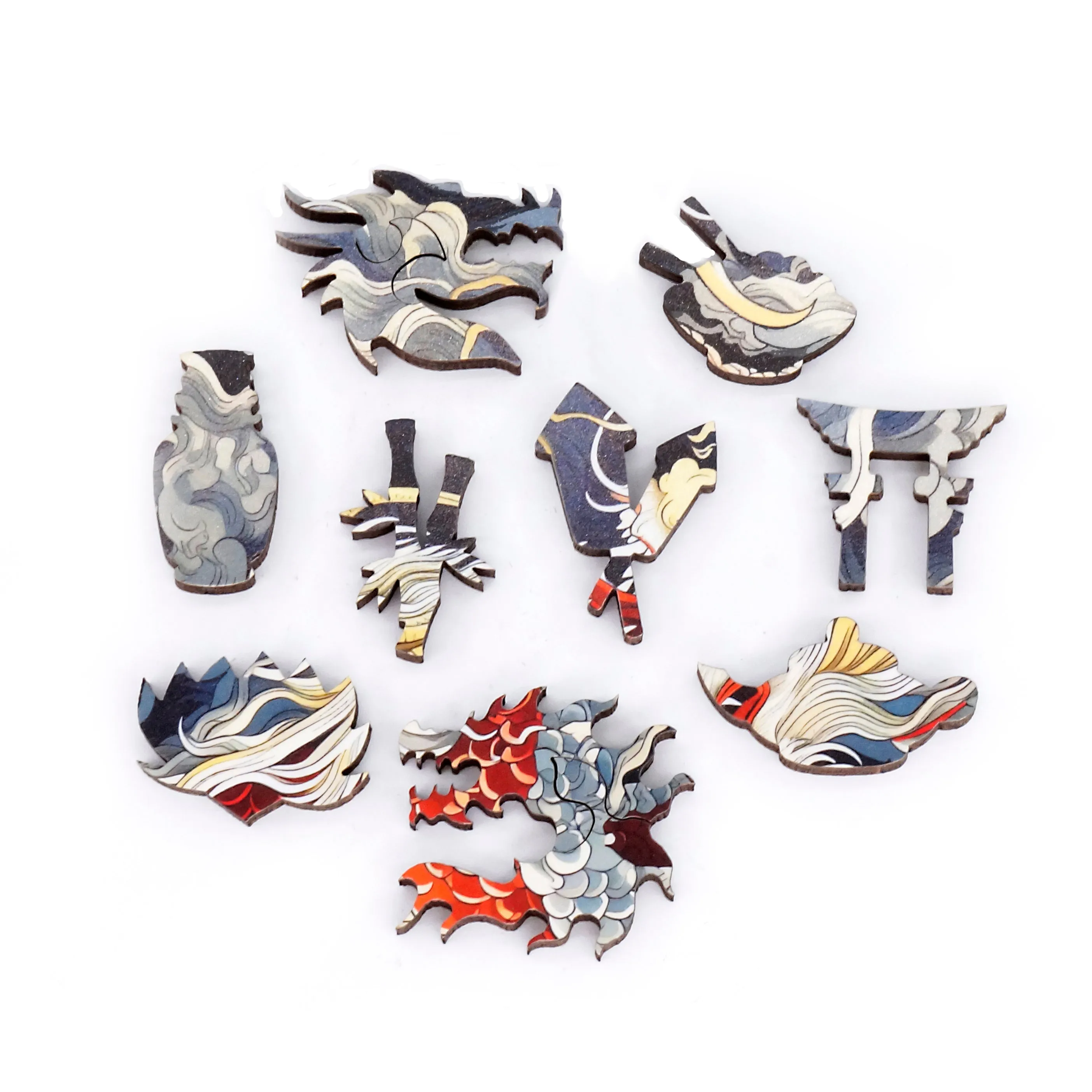 Lunar Dragon (50 Piece MINI Wooden Jigsaw Puzzle)