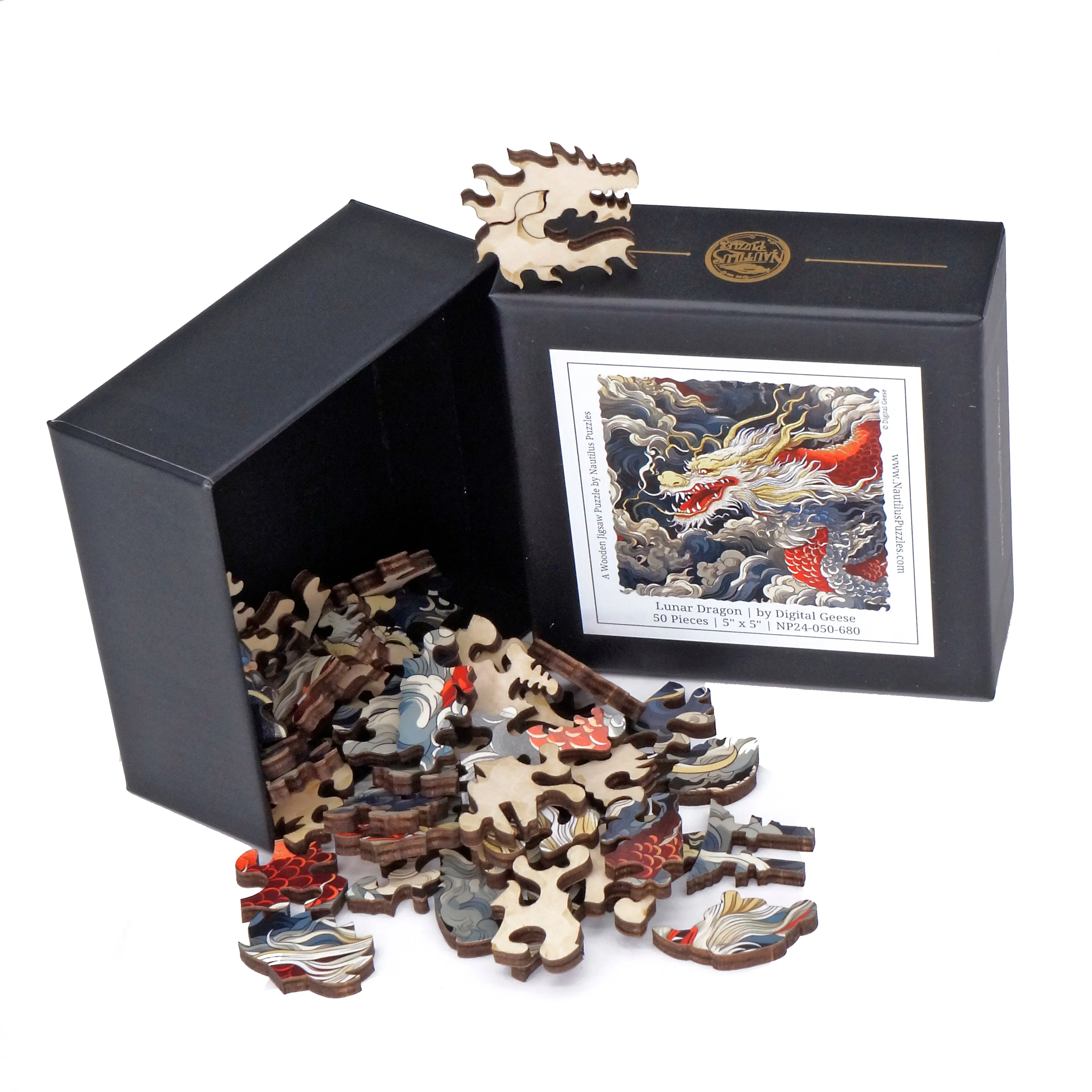 Lunar Dragon (50 Piece MINI Wooden Jigsaw Puzzle)
