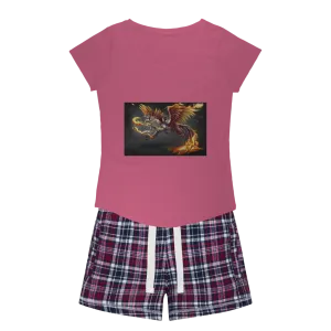 MercilessPheonix_Concept_noname Women's Sleepy Tee and Flannel Short