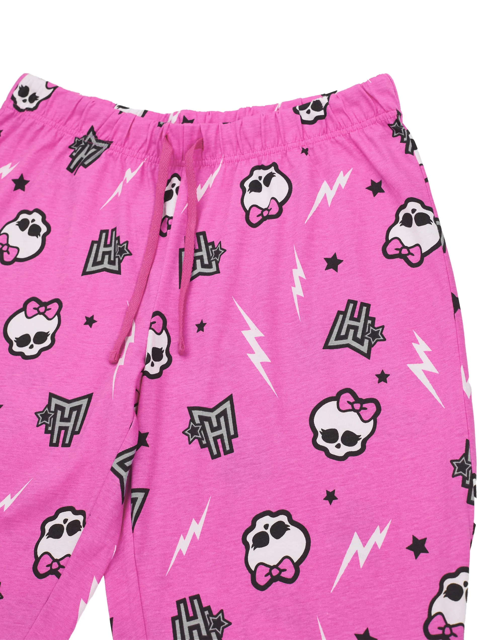 Monster High Womens Black & Pink Pyjamas