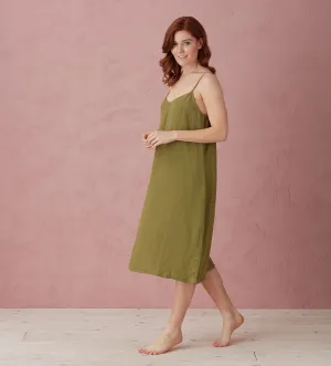 Moss Green 100% Linen Nightwear
