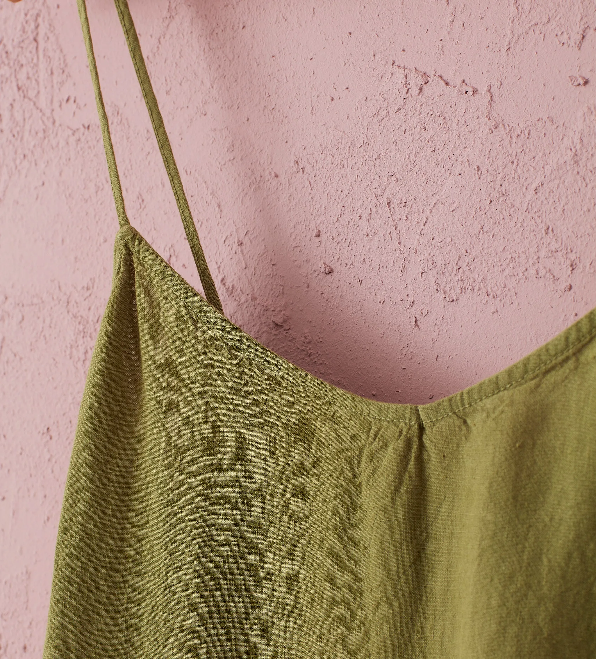 Moss Green 100% Linen Nightwear