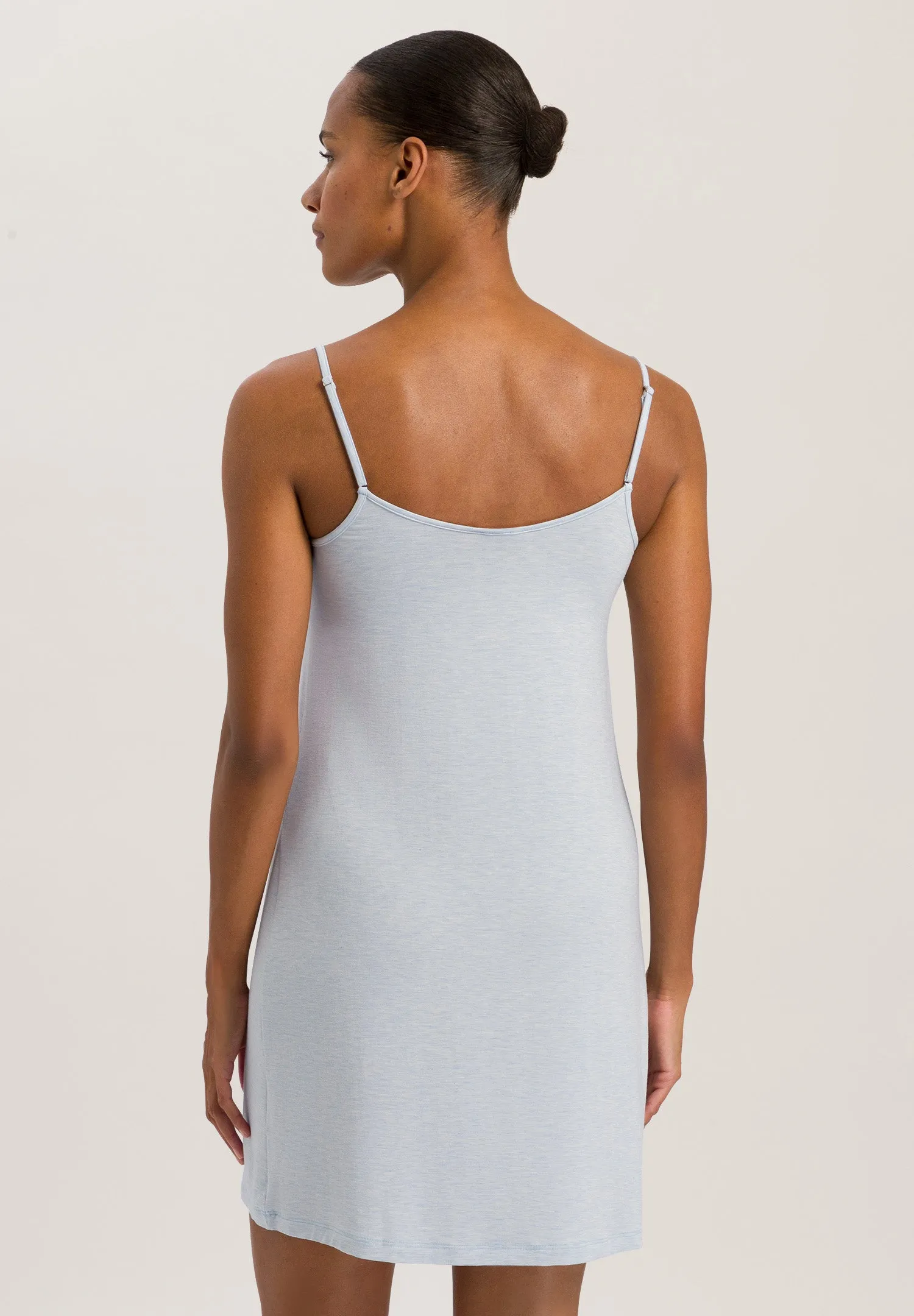 Natural Elegance Lace Trim V-Neck Chemise | Whispering Blue 74901-2503