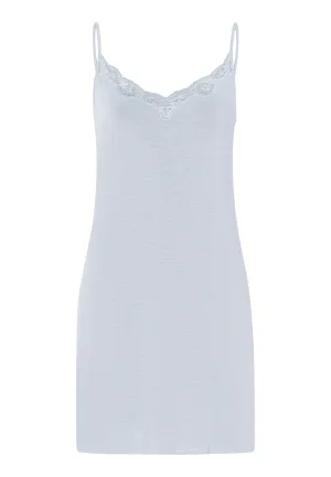 Natural Elegance Lace Trim V-Neck Chemise | Whispering Blue 74901-2503