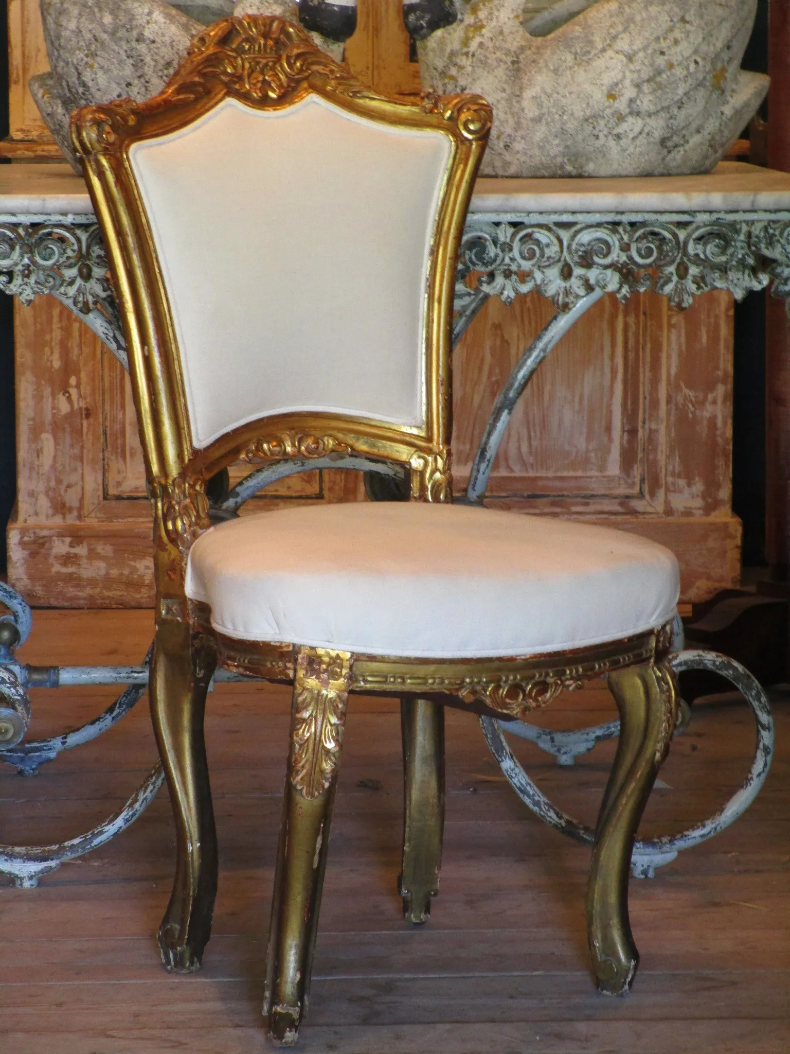 Pair of Louis XV style upholstered chairs