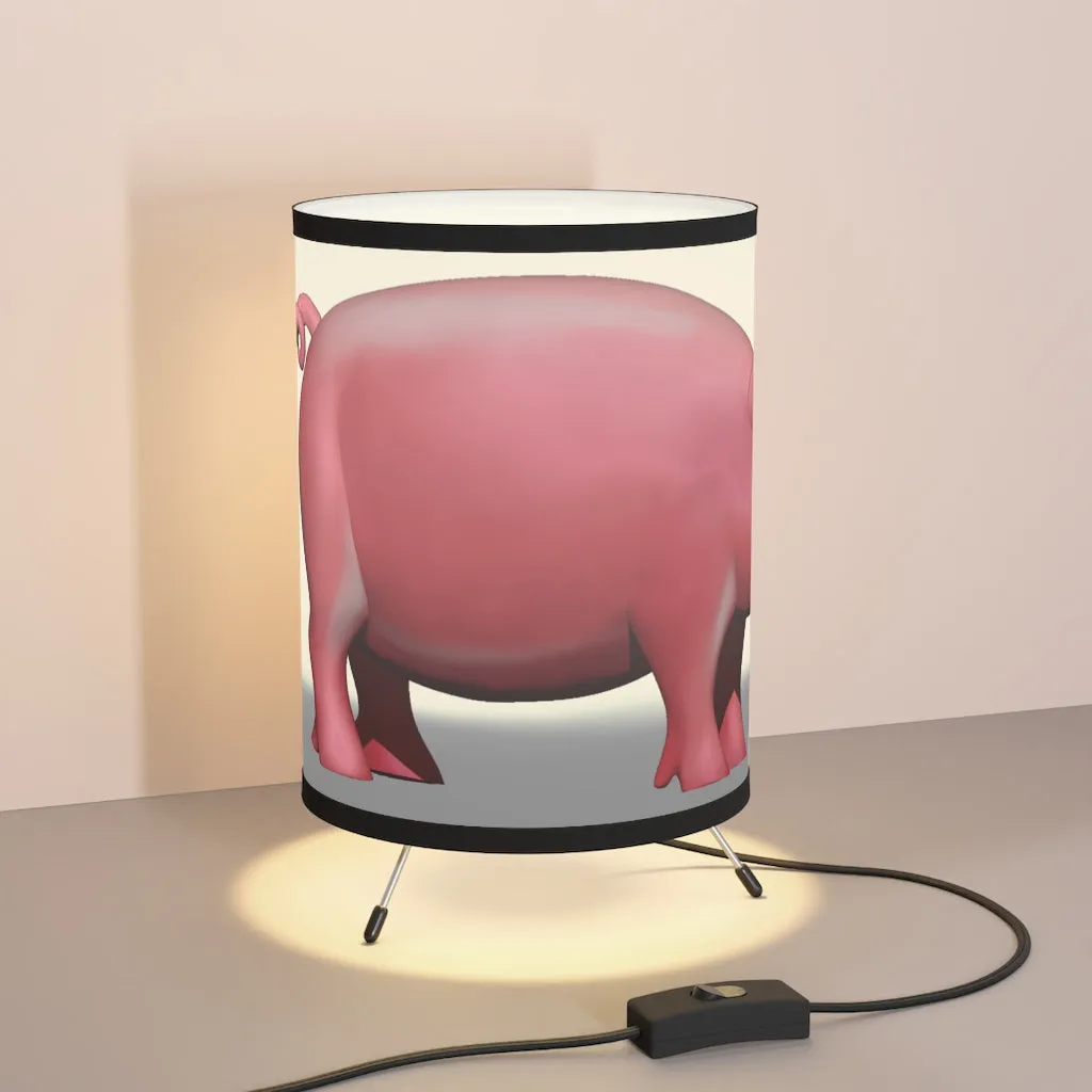 Pig Tripod Lamp with High-Res Printed Shade, US/CA plug
