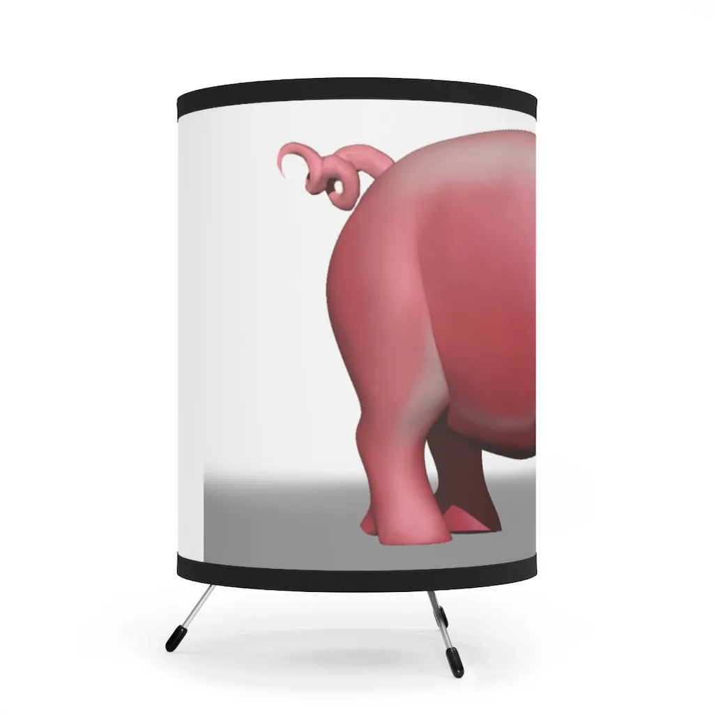 Pig Tripod Lamp with High-Res Printed Shade, US/CA plug