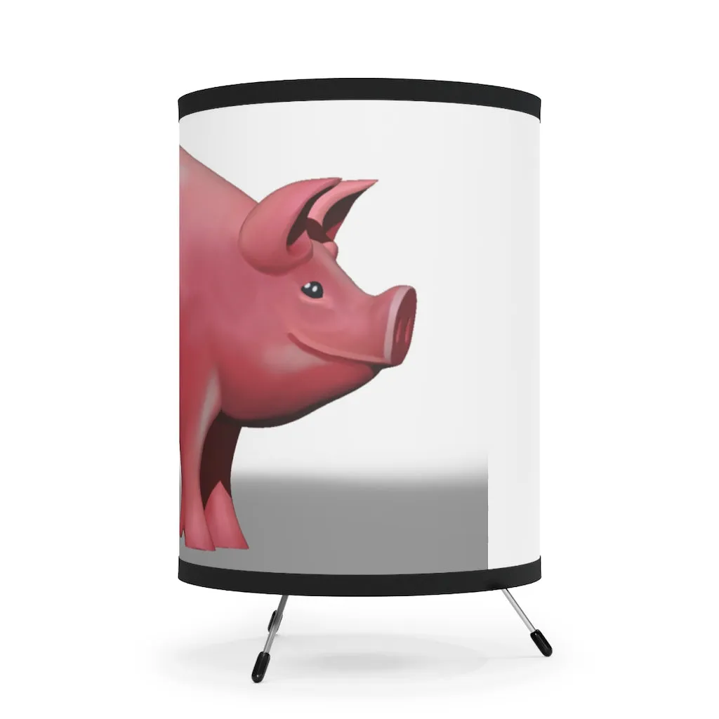 Pig Tripod Lamp with High-Res Printed Shade, US/CA plug