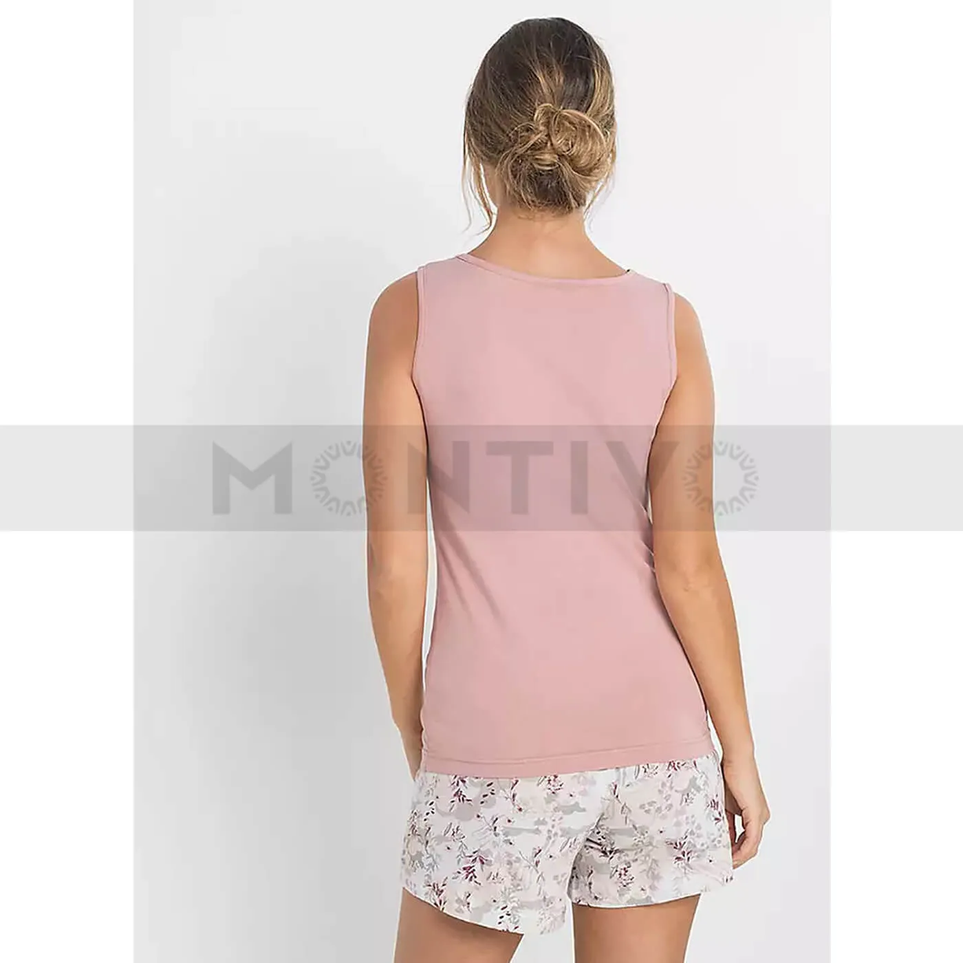 Pink Lace Trim Sleepwear Short Suit