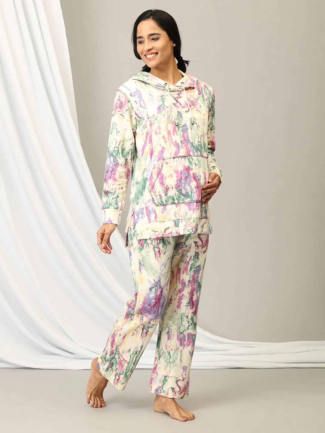 Pop Palette Maternity and Nursing Sweatshirt Co-ord Set